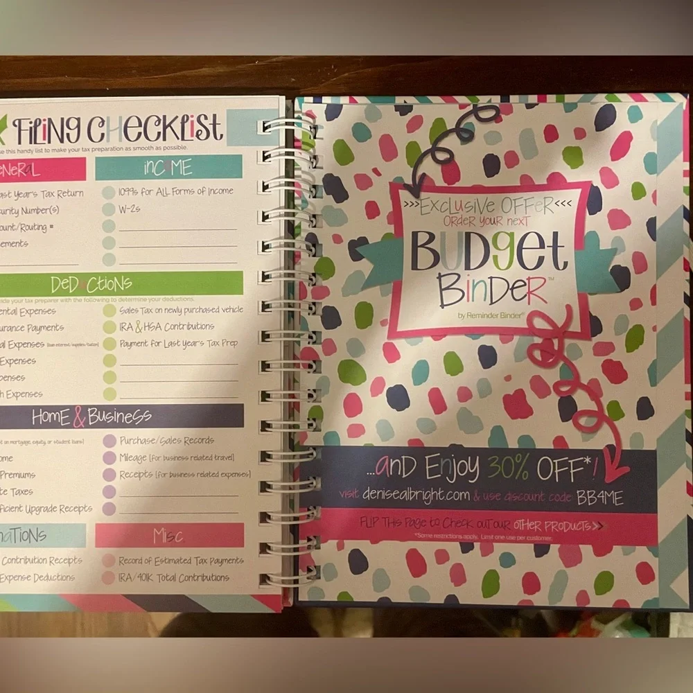 Denise Albright Budget Binder™ Bill Tracker Financial Planner | Geo Design. NEW